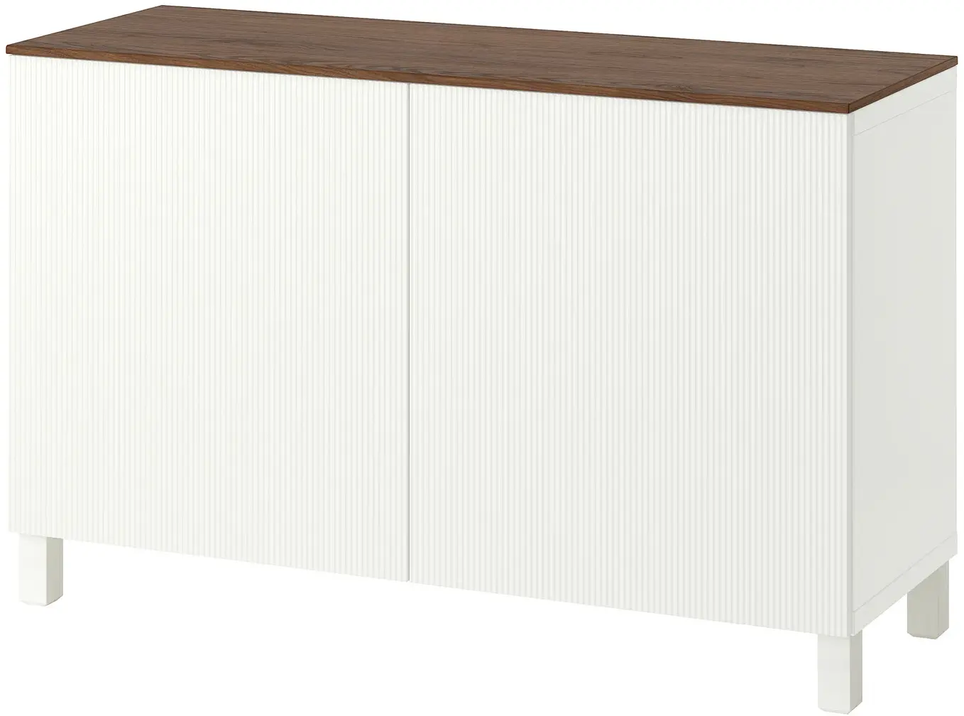 Tumba Ikea Besta/Forvaltare cu usi 120x42x75 (Alb/Aspect Nuc) - 2