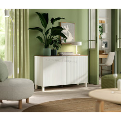 Tumba Ikea Besta/Forvaltare cu usi 120x42x75 (Alb/Aspect Nuc)
