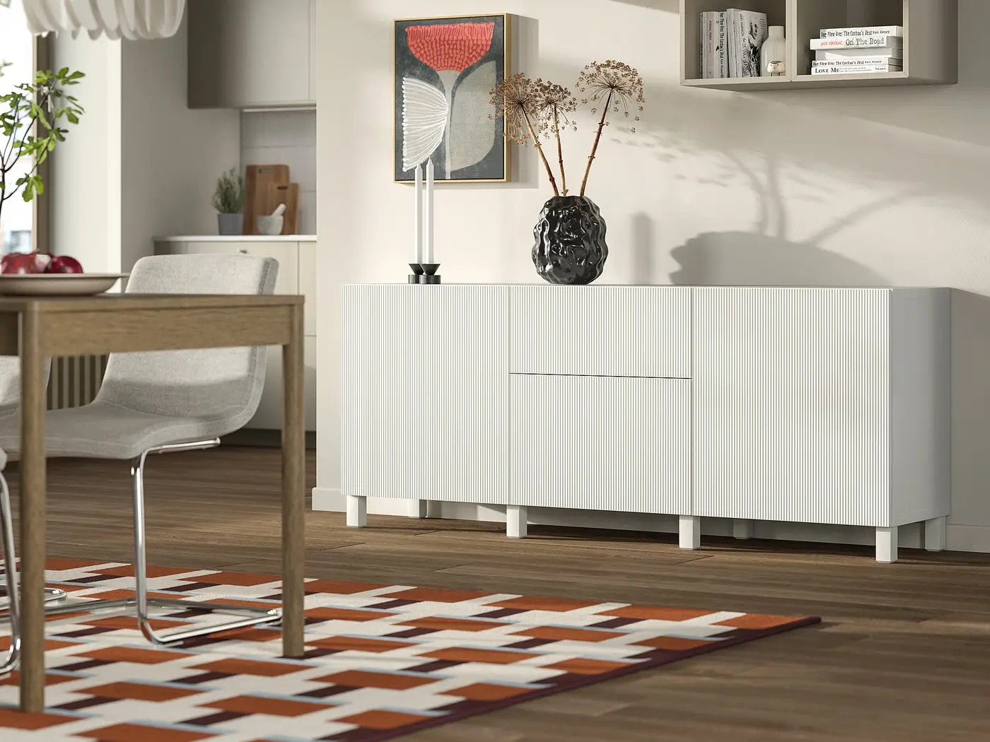 Tumba Ikea Besta/Forvaltare cu sertare 180x42x74 (Alb) - 2