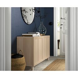 Tumba Ikea Besta/Hanviken/Stubbarp 120x42x74 (Aspect stejar antichizat)