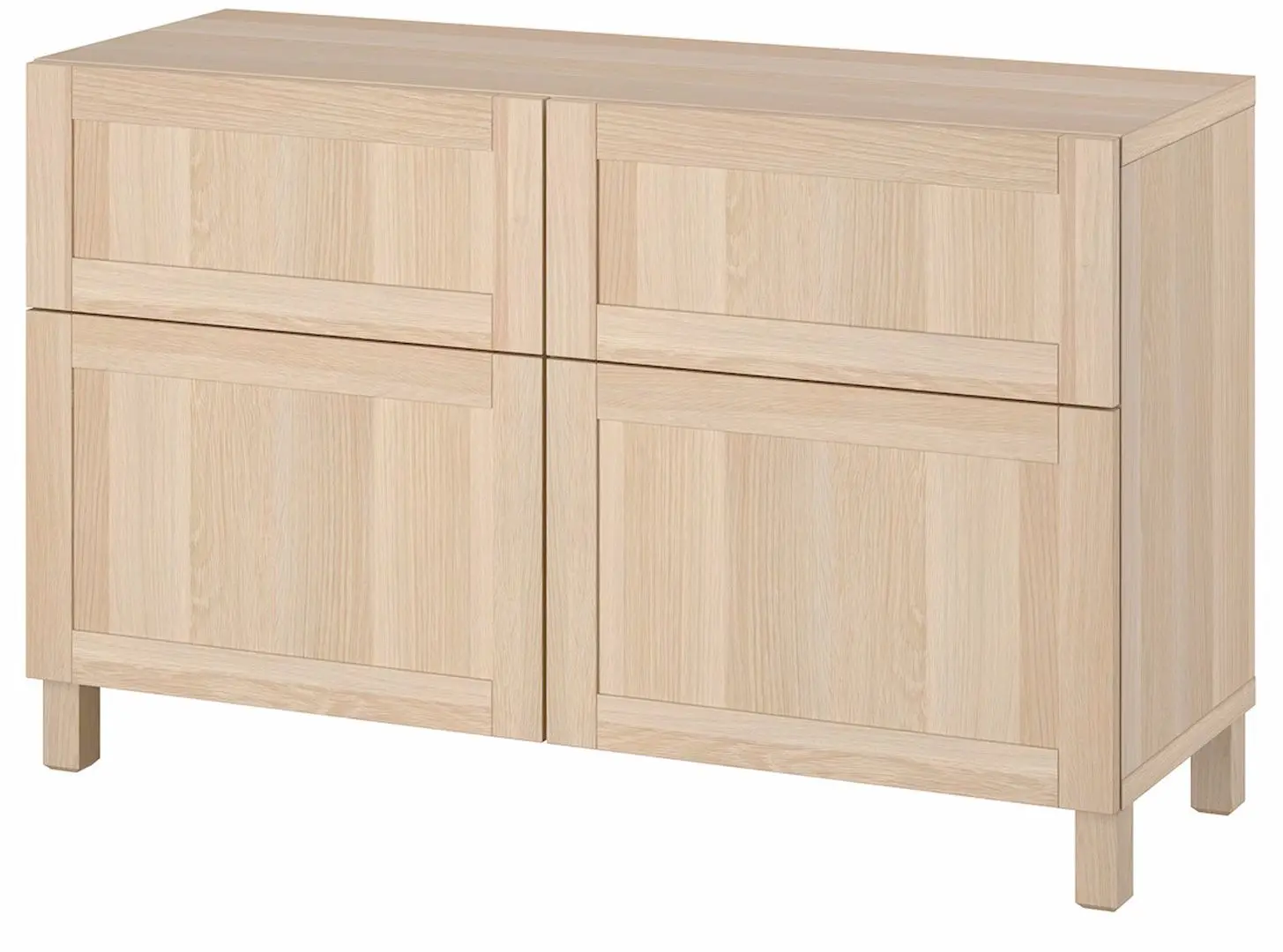 Тумба Ikea Besta/Hanviken/Stubbarp дверцы/ящики/нажимные направляющие 120x42x74 (Имитация Состаренного Дуба) - 2