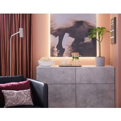Тумба Ikea Besta/Kallviken/Stubbarp ящик с плавно-закрывающимися направляющими 120x42x74 (Белый/Имитация бетона) Thumb