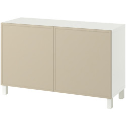 Tumba Ikea Besta/Krukmakare/Stubbarp cu usi 120x42x74 (Bej/Alb) Thumb