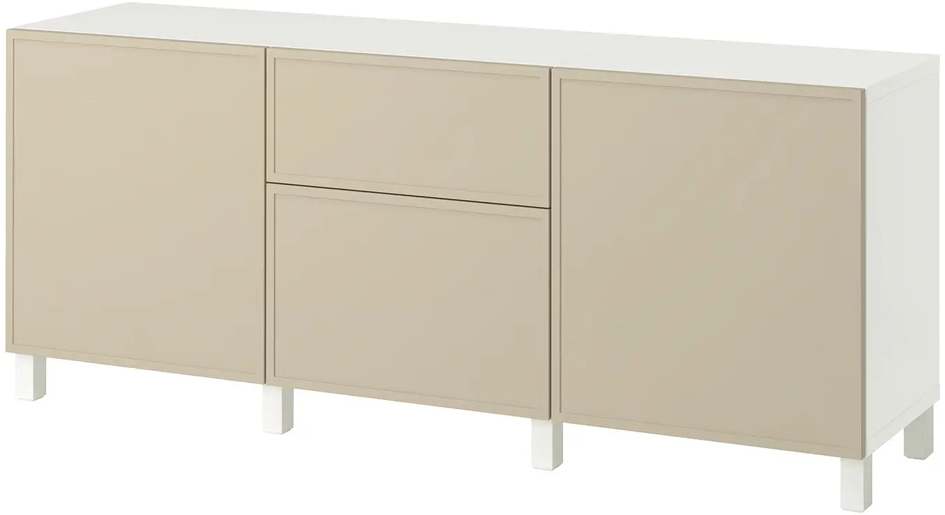 Тумба Ikea Besta/Krukmakare/Stubbarp с ящиками 180x42x74 (Бежевый/Белый) - 2