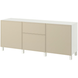Tumba Ikea Besta/Krukmakare/Stubbarp cu sertare 180x42x74 (Bej/Alb) Thumb