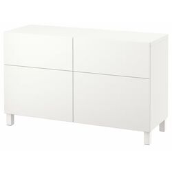 Тумба Ikea Besta/Lappviken/Stubbarp дверцы/ящики/нажимные направляющие 120x42x74 (Белый) Thumb