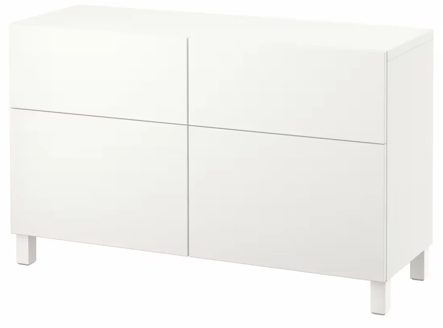 Тумба Ikea Besta/Lappviken/Stubbarp дверцы/ящики/нажимные направляющие 120x42x74 (Белый) - 2