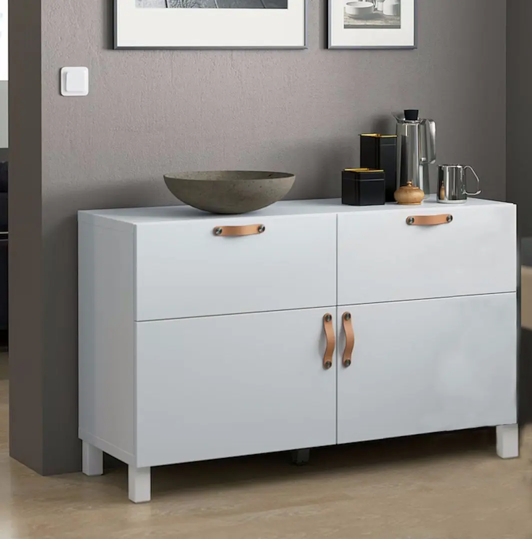 Тумба Ikea Besta/Lappviken/Stubbarp дверцы/ящики/нажимные направляющие 120x42x74 (Белый)