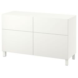 Tumba Ikea Besta/Lappviken/Stubbarp usi/sertare/sina sertar inchidere lina 120x42x74 (Alb) Thumb