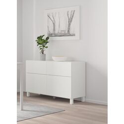 Tumba Ikea Besta/Lappviken/Stubbarp usi/sertare/sina sertar inchidere lina 120x42x74 (Alb)