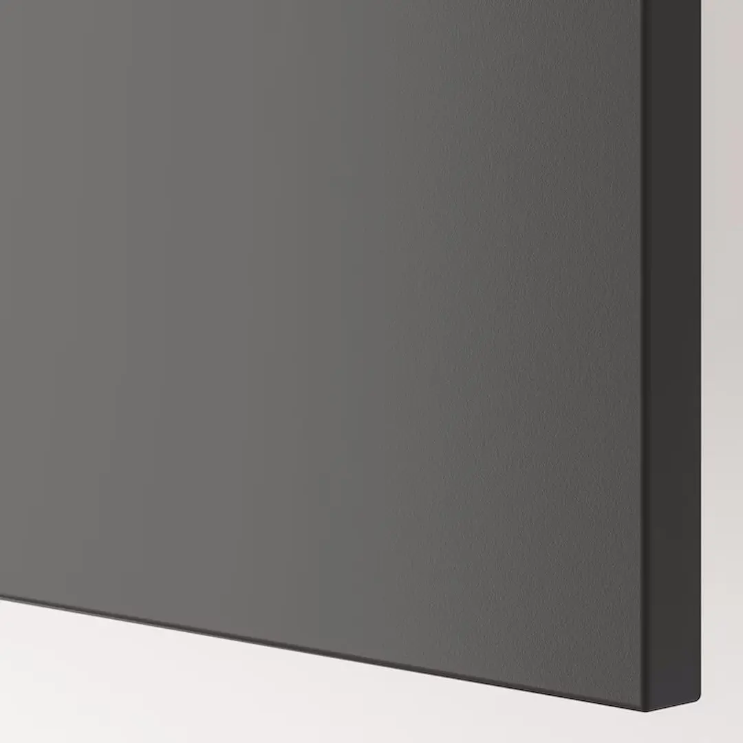 Tumba Ikea Besta/Lappviken/Stubbarp cu usi/sertare/deschidere apasare 120x42x74 (Alb/Gri Inchis) - 3