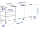 Тумба Ikea Besta/Lappviken/Stubbarp плавно-закрывающиеся петли 180x42x74 (Темно-серый)