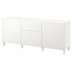 Tumba Ikea Besta/Lappviken/Stubbarp sertare/deschidere apasare 180x42x74 (Alb) Thumb