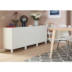 Tumba Ikea Besta/Lappviken/Stubbarp sertare/deschidere apasare 180x42x74 (Alb)