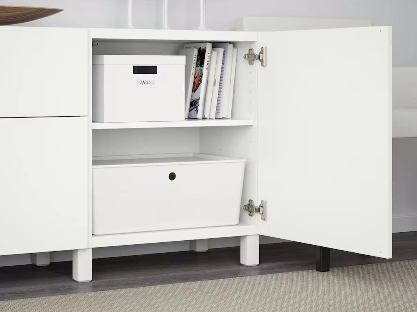 Tumba Ikea Besta/Lappviken/Stubbarp sertare/deschidere apasare 180x42x74 (Alb) - 6