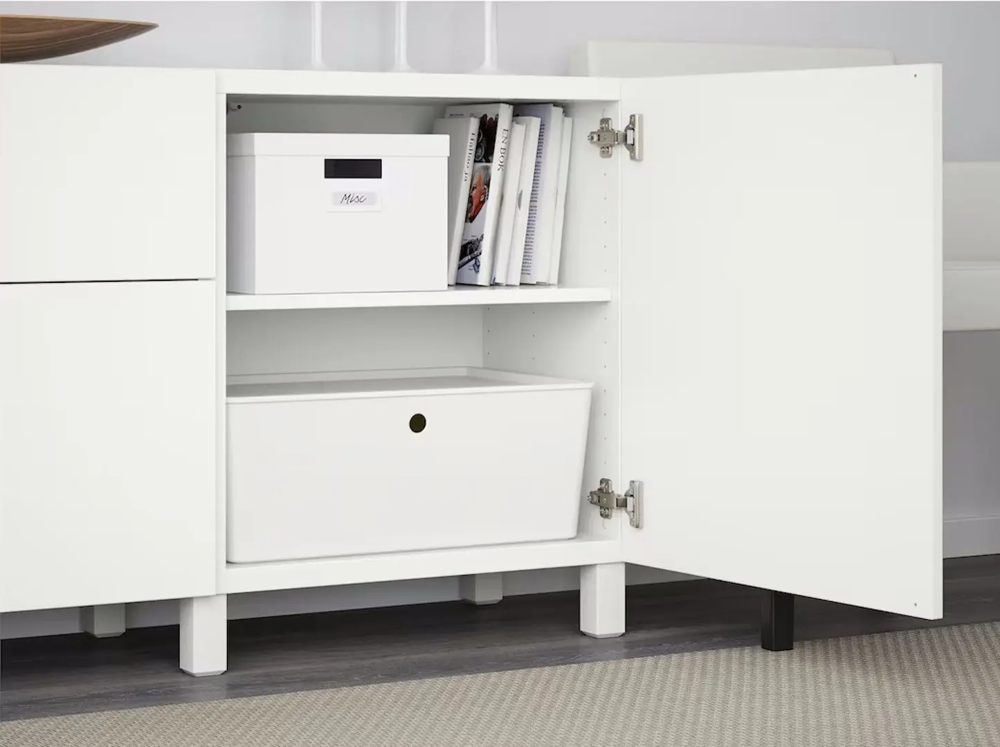 Tumba Ikea Besta/Lappviken/Stubbarp sertare/sina sertar inchidere lina 180x42x74 (Alb) - 3