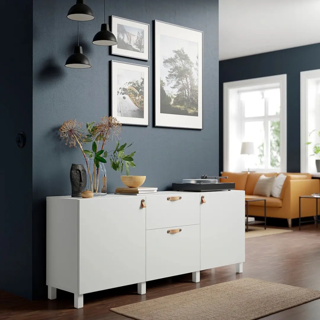 Tumba Ikea Besta/Lappviken/Stubbarp sertare/sina sertar inchidere lina 180x42x74 (Alb)