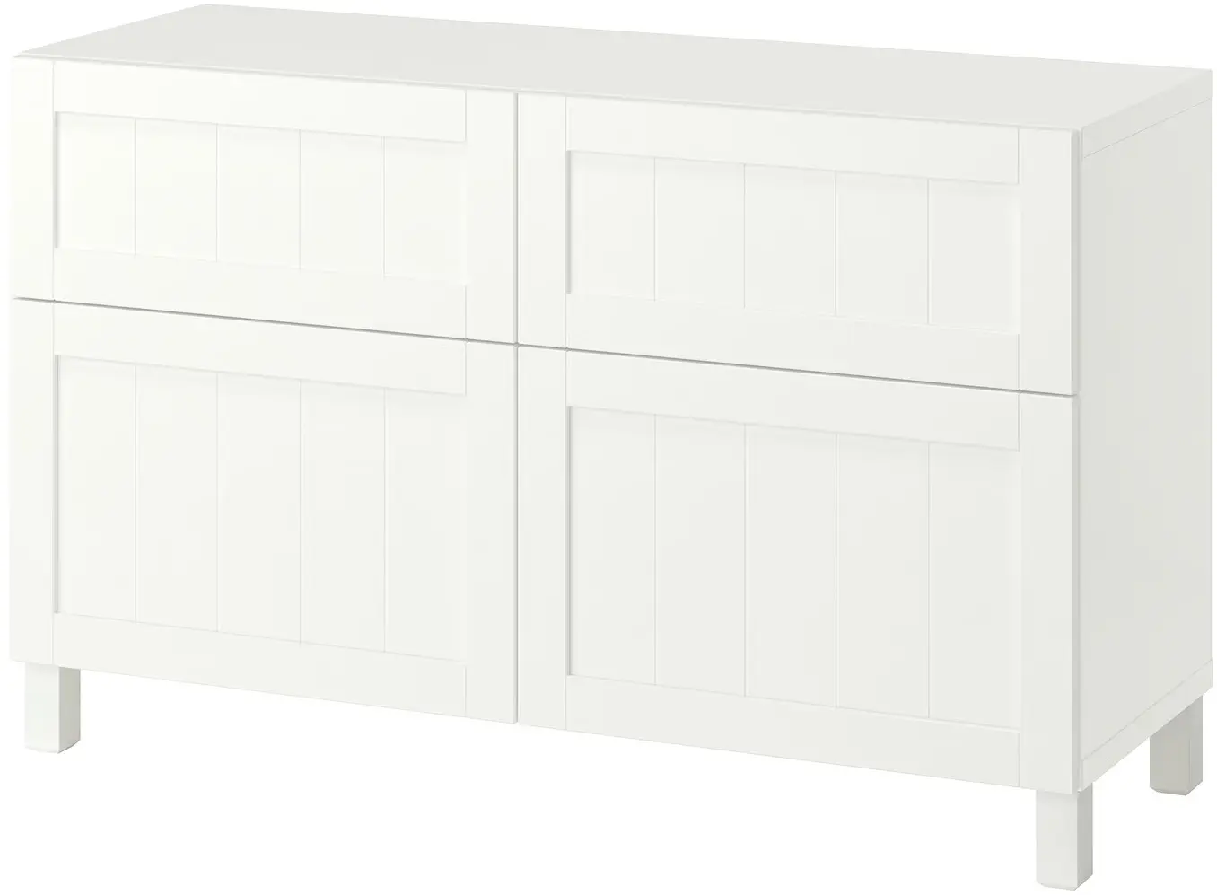 Тумба Ikea Besta/Pipmakare дверцы/ящики 120x42x74 (Белый) - 3