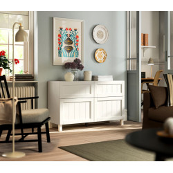 Tumba Ikea Besta/Pipmakare usi/sertare 120x42x74 (Alb) Thumb