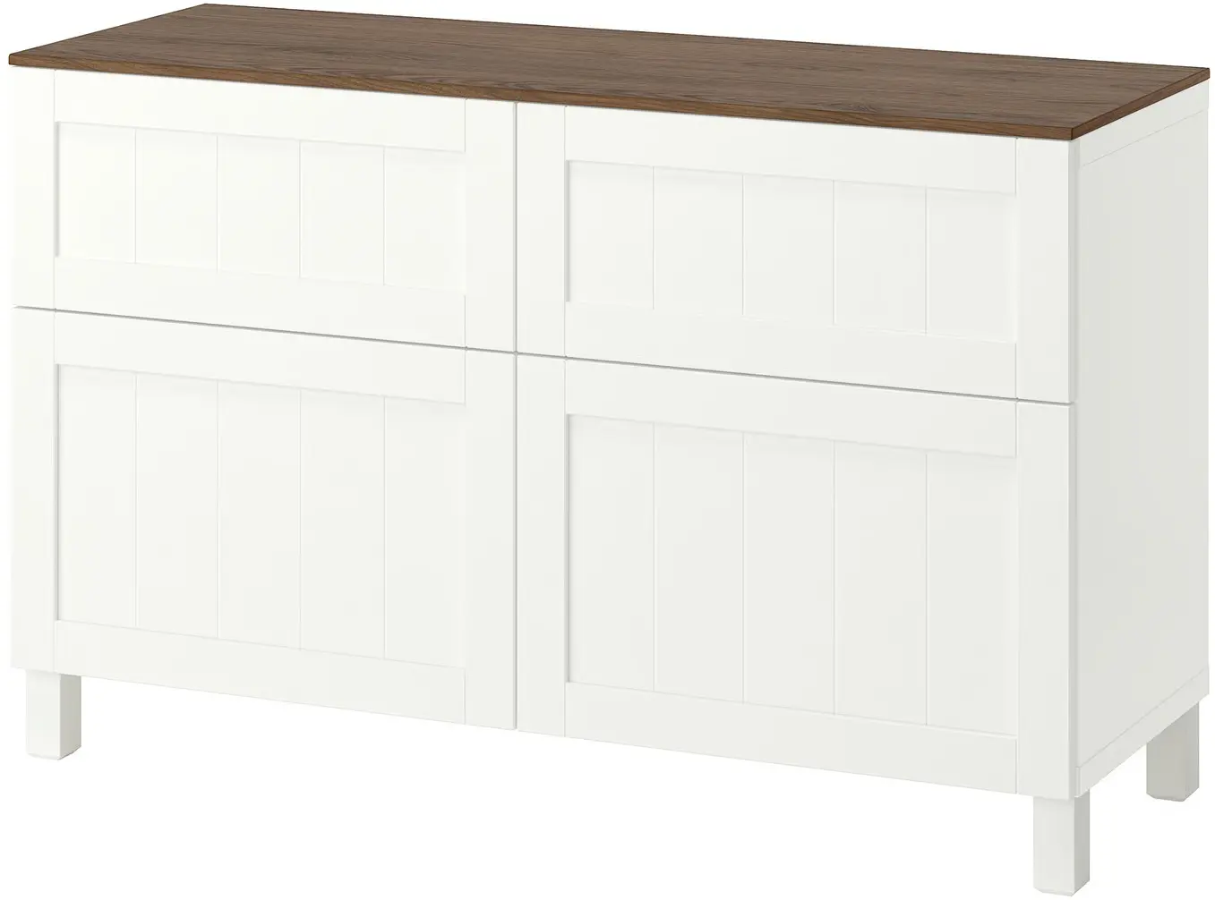 Tumba Ikea Besta/Pipmakare usi/sertare 120x42x74 (Alb/Aspect Nuc) - 3