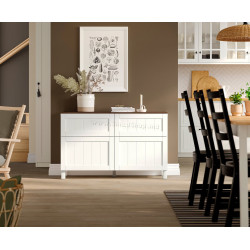 Тумба Ikea Besta/Pipmakare дверцы/ящики 120x42x74 (Белый/Под Орех)