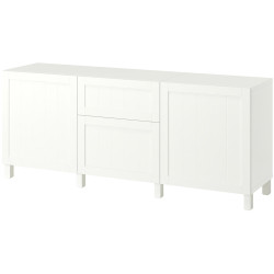 Тумба Ikea Besta/Pipmakare с ящиками 180x42x74 (Белый) Thumb
