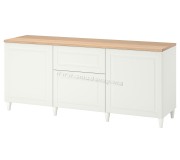 Тумба Ikea Besta плавно-закрывающиеся направляющие 180x42x76 (Белый/Смевикен/Каббарп Белый)