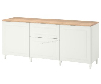 Тумба Ikea Besta плавно-закрывающиеся направляющие 180x42x76 (Белый/Смевикен/Каббарп Белый)