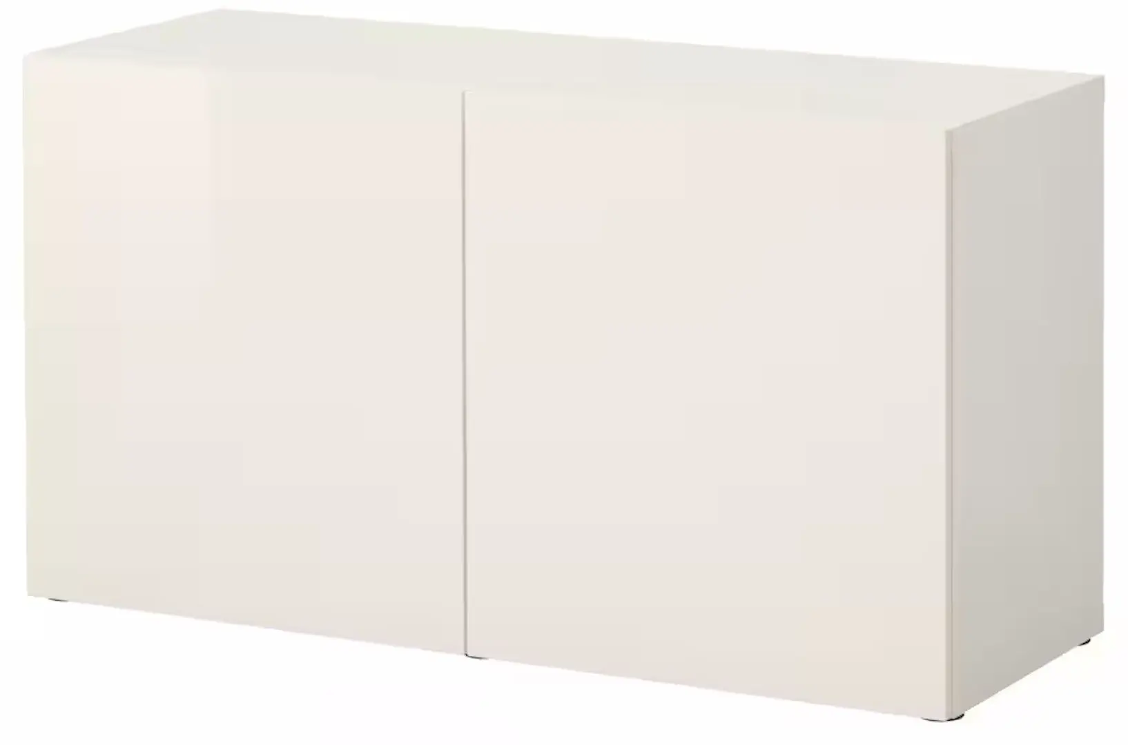 Tumba Ikea Besta/Selsviken polite/usi 120x42x64 (Lucios/Alb)