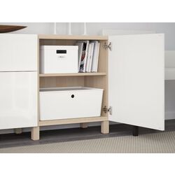 Tumba Ikea Besta/Selsviken/Stubbarp usi/sina sertar inchidere lina 180x42x74 (Aspect Stejar Antichizat/Lucios/Alb) Thumb