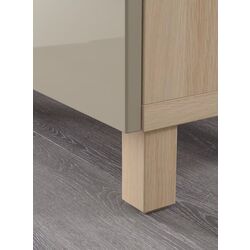 Tumba Ikea Besta/Selsviken/Stubbarp cu usi 180x42x74 (Aspect Stejar Antichizat/Bej Lucios) Thumb