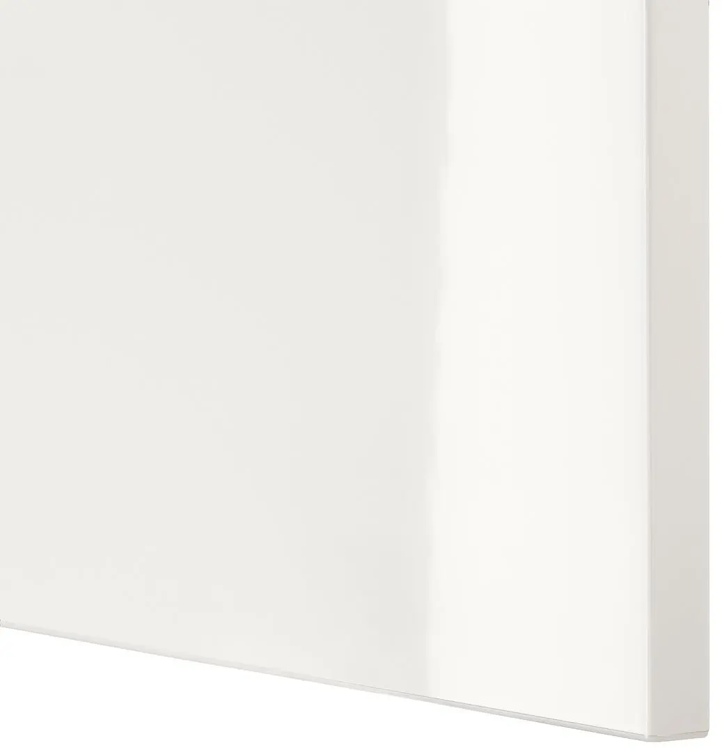 Тумба Ikea Besta/Selsviken/Stubbarp ящик с плавно-закрывающимися направляющими 180x42x74 (Белый/Глянцевый белый) - 3