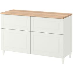 Тумба Ikea Besta/Smeviken/Kabbarp ящик c нажимными направляющими 120x42x76 (Белый) Thumb