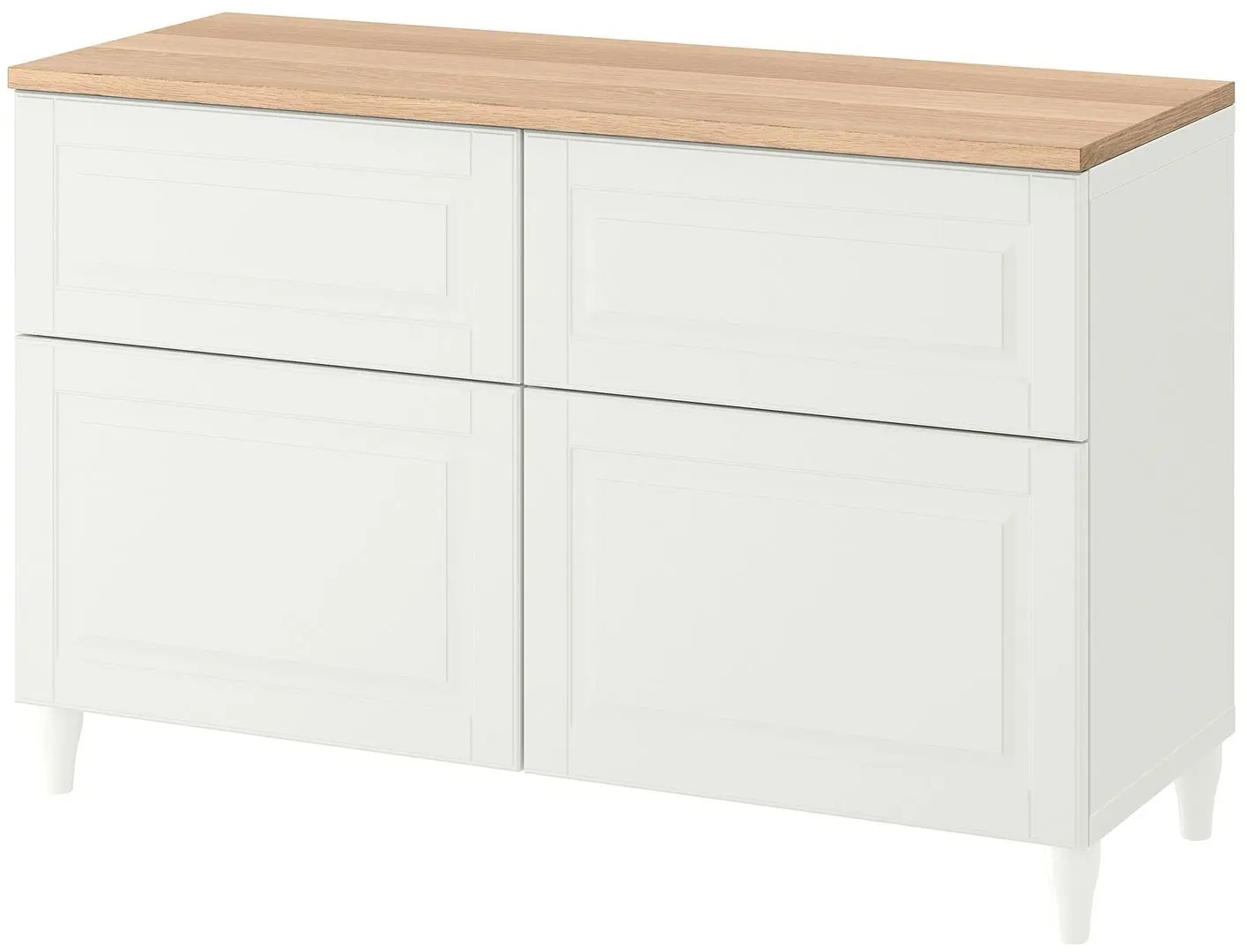 Тумба Ikea Besta/Smeviken/Kabbarp ящик c нажимными направляющими 120x42x76 (Белый) - 2