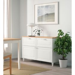 Тумба Ikea Besta/Smeviken/Kabbarp ящик c нажимными направляющими 120x42x76 (Белый) Thumb