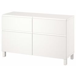 Tumba Ikea Besta/Vasterviken/Stubbarp usi/sertare/deschidere apasare 120x42x74 (Alb) Thumb