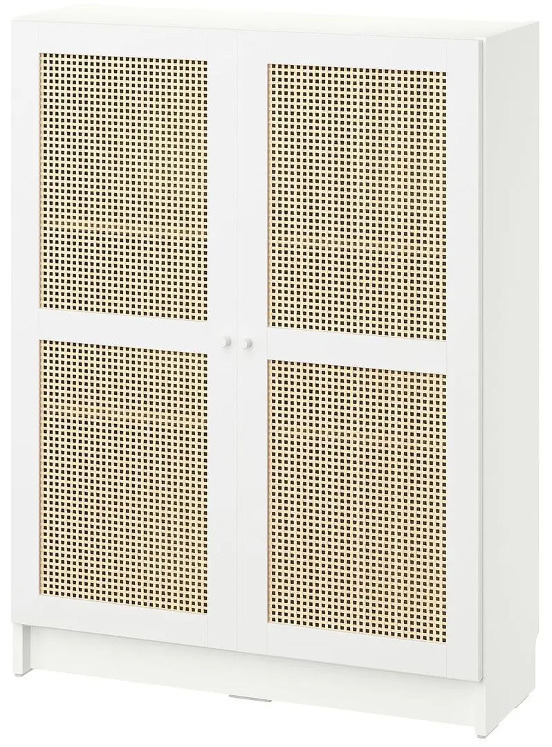 Tumba Ikea Billy/Hogadal usi 80x30x106 (Alb/Bambus)