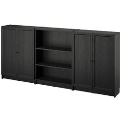 Tumba Ikea Billy/Oxberg 240x30x106 (Negru Aspect Stejar) Thumb