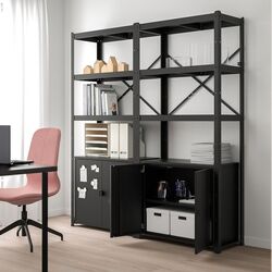 Tumba Ikea Bror 76x40x66 (Negru) Thumb