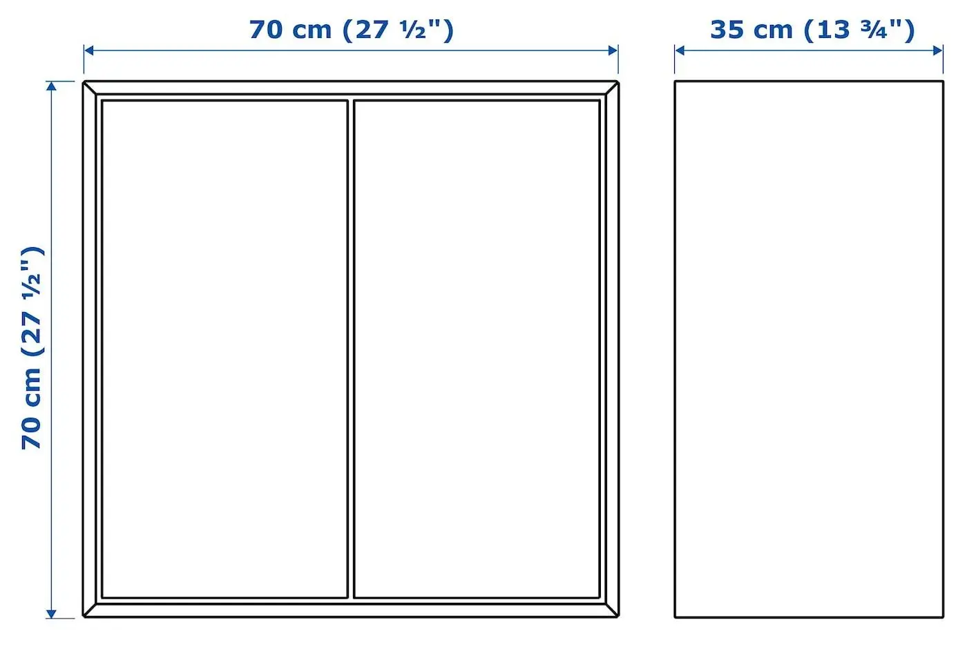 Tumba Ikea Eket 2 usi/raft 70x35x70 (Maro/Aspect Nuc)