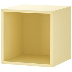 Tumba Ikea Eket cu picioare 70x35x72 (Alb/Aspect nuc/Galben deschis) Thumb