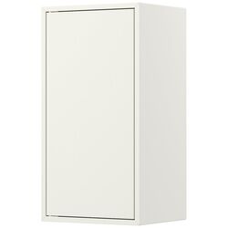 Tumba Ikea Eket cu picioare 70x35x72 (Alb/Aspect nuc/Galben deschis) Thumb