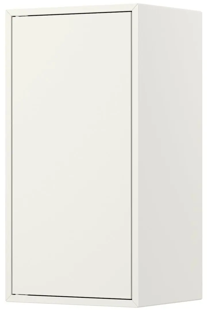 Tumba Ikea Eket cu picioare 70x35x72 (Alb/Aspect nuc/Galben deschis)