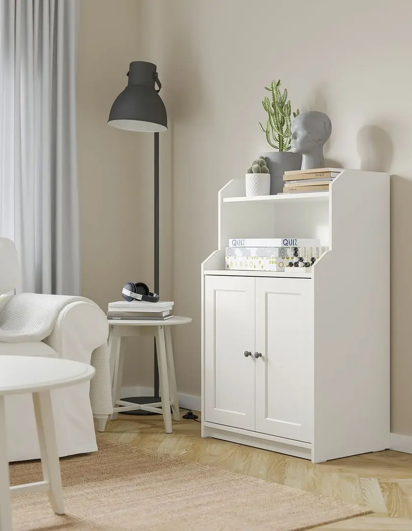 Tumba Ikea Hauga 2 uşi 70x116 (Alb)