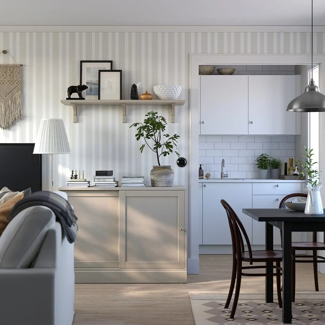 Tumba Ikea Havsta 121x47x89 (Gri-bej)