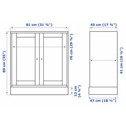 Тумба Ikea Havsta с цоколем 81x47x89 (Белый) Thumb