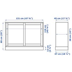 Tumba Ikea Havsta sertar 121x47x89 (Alb) Thumb