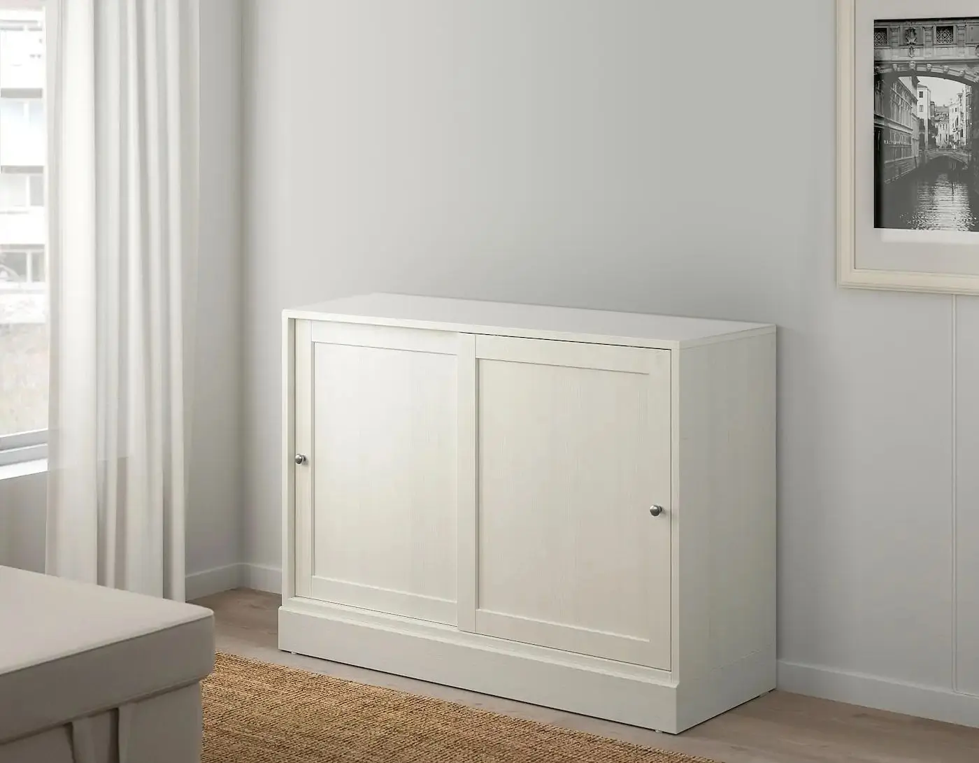 Tumba Ikea Havsta sertar 121x47x89 (Alb)