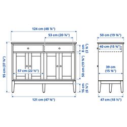 Тумба Ikea Idanas 124x50x95 (Темно-коричневая морилка) Thumb