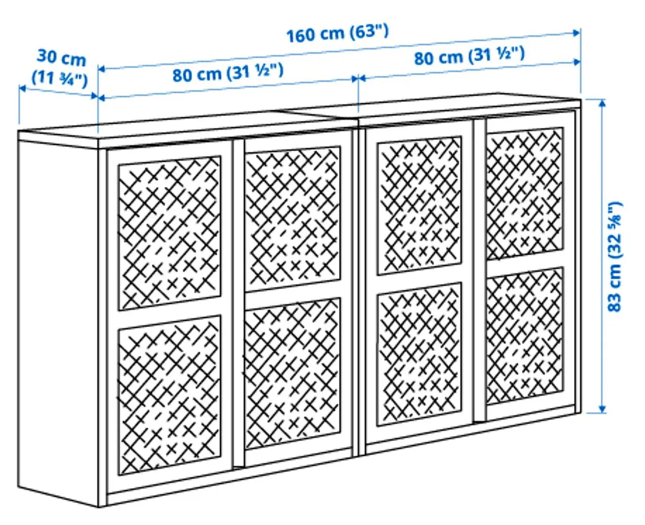 Tumba Ikea Ivar 160x30x83 (Gri-Verde)